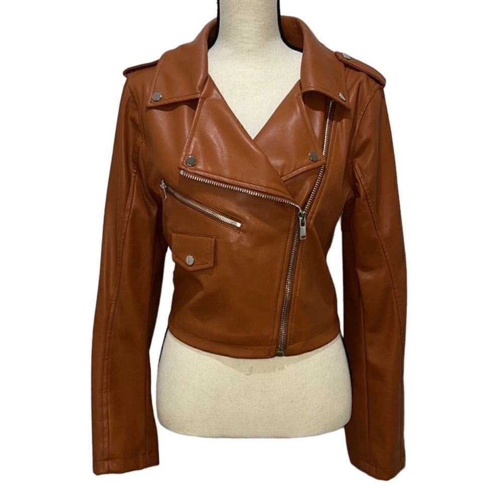 Gabi Fresh X FTF Brown Moto Jacket Size 0X/12